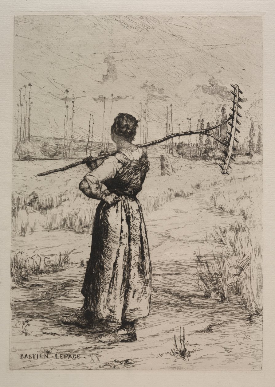 Paluu pellolta, 1800-luku. tekijältä Jules Bastien Lepage