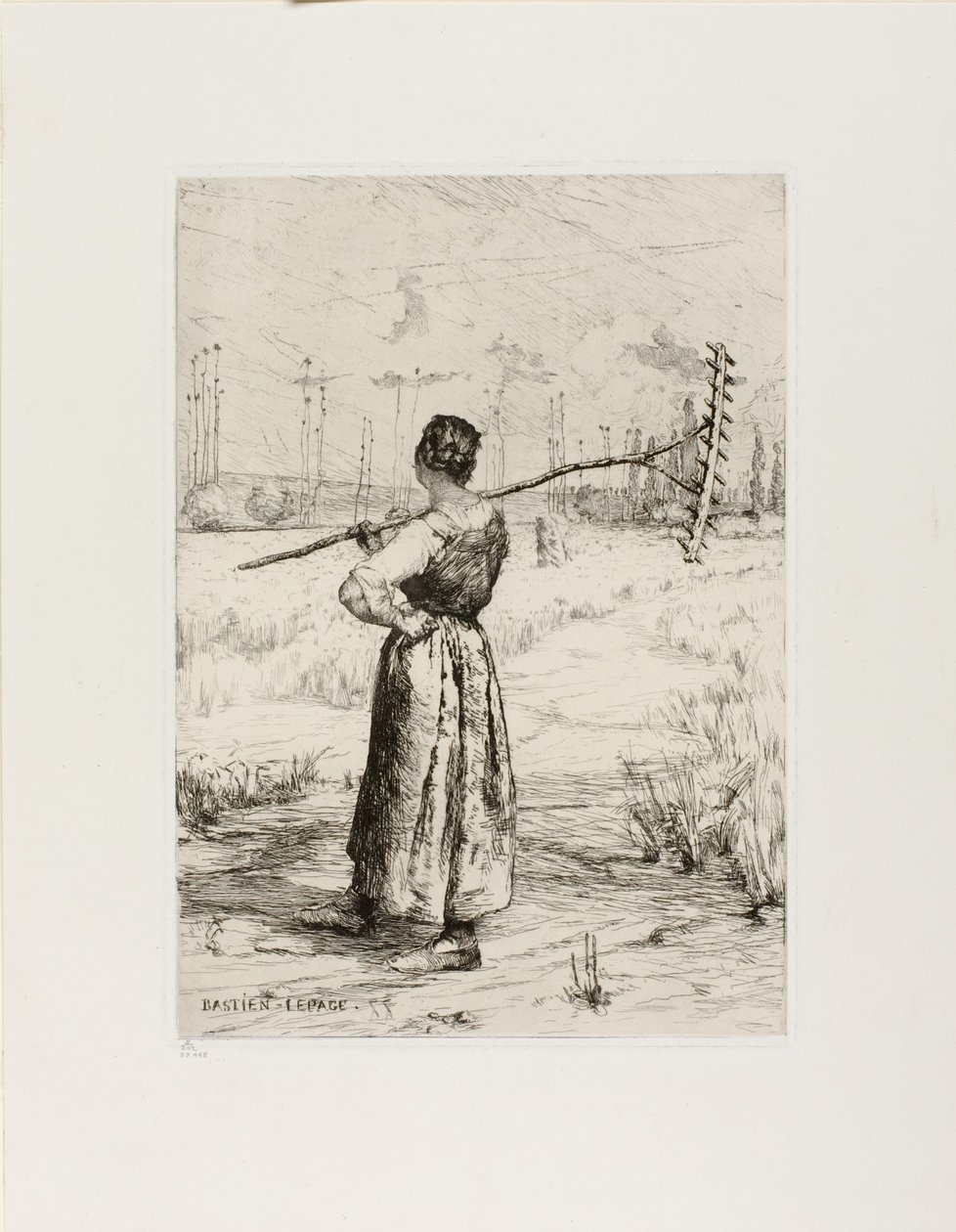 Paluu kentältä, 1878 tekijältä Jules Bastien Lepage