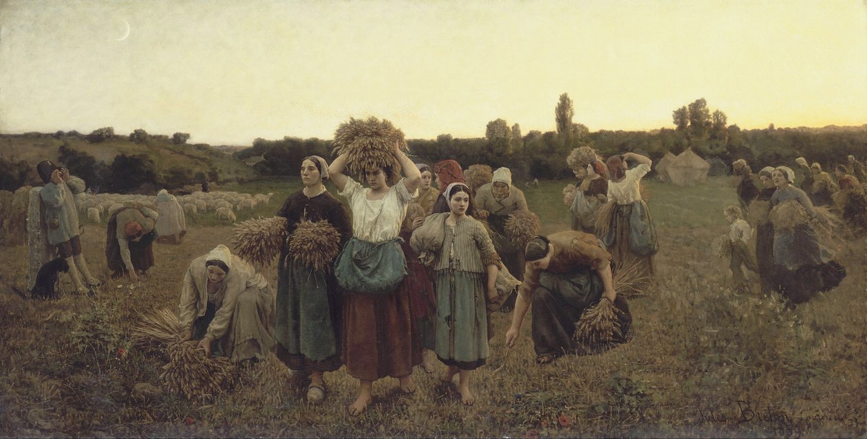Calling in the Gleaners, 1859 tekijältä Jules Breton