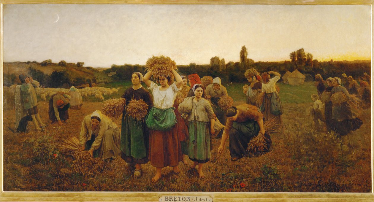 Muistutus keräilijöistä (maalaus kankaalle) tekijältä Jules Breton
