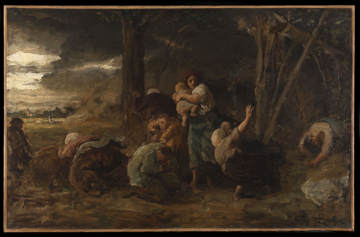 Salama, n. 1865 (öljy kankaalle) tekijältä Jules Breton
