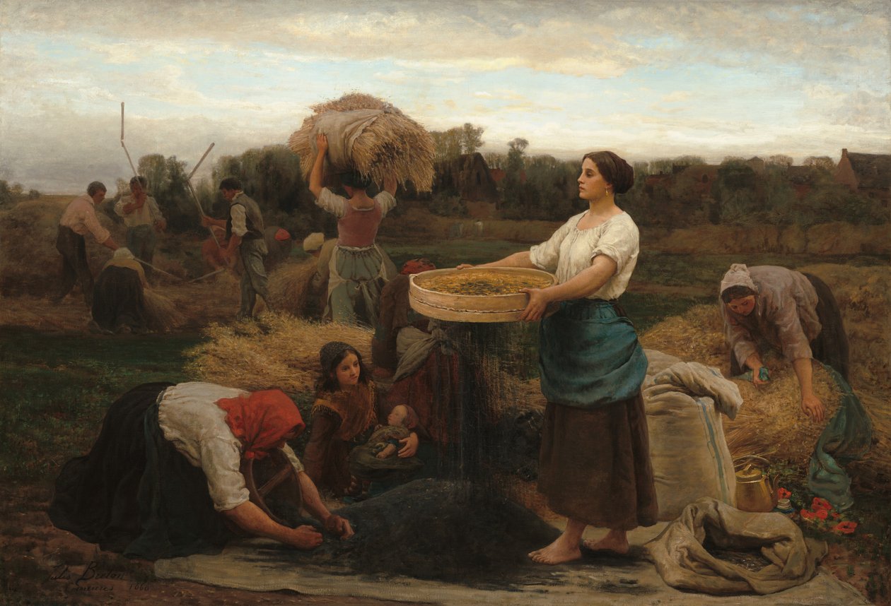 Rypsi (rypsien sadonkorjuu) tekijältä Jules Breton