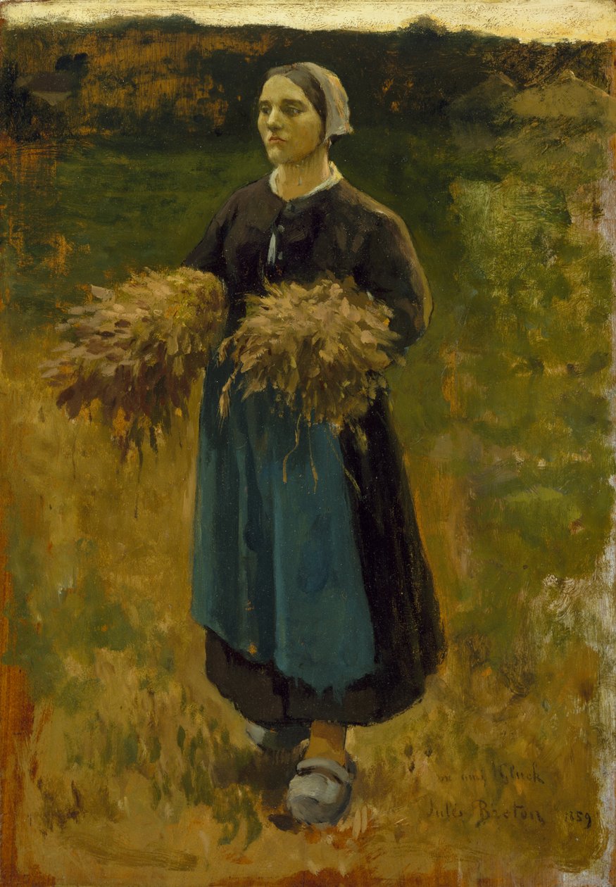 The Gleaner, 1859 tekijältä Jules Breton