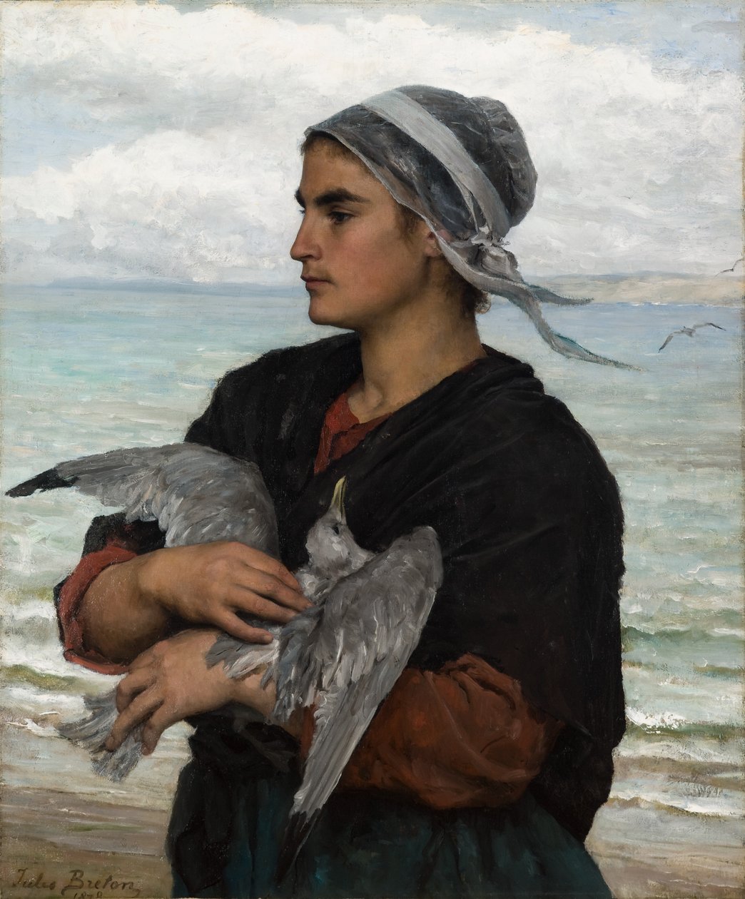 Haavoittunut merilokki tekijältä Jules Breton