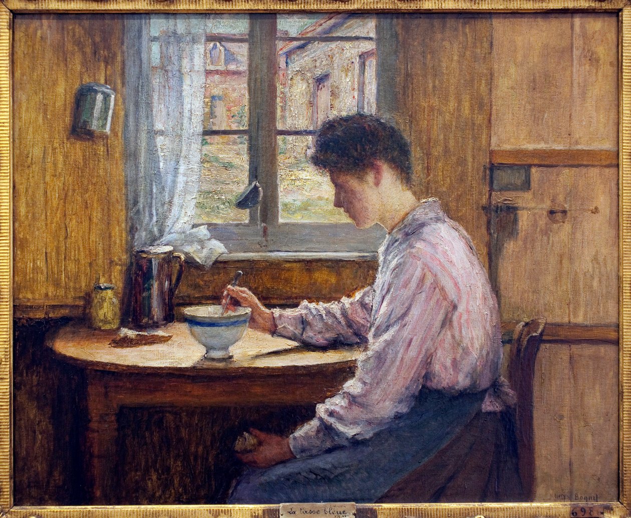 Sininen kuppi. Jules Boquetin (1840-1932) maalaus, öljy kankaalle, ennen vuotta 1913, 1900-luvun alku. Musee la piscine, Roubaix. tekijältä Jules Charles Boquet