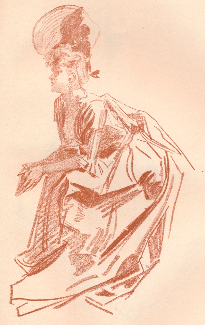 Piirustus Sanguine, c1900 1903-1904 tekijältä Jules Cheret