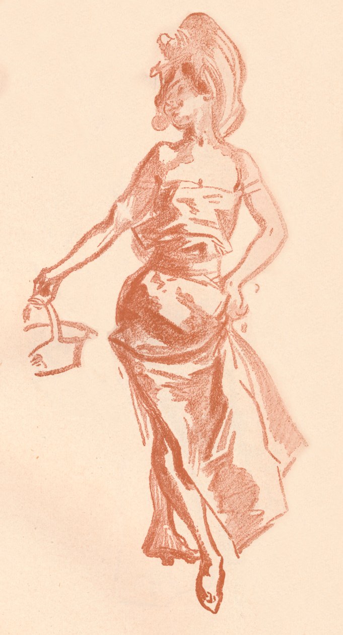 Piirustus Sanguine, c1900 1903-1904 tekijältä Jules Cheret