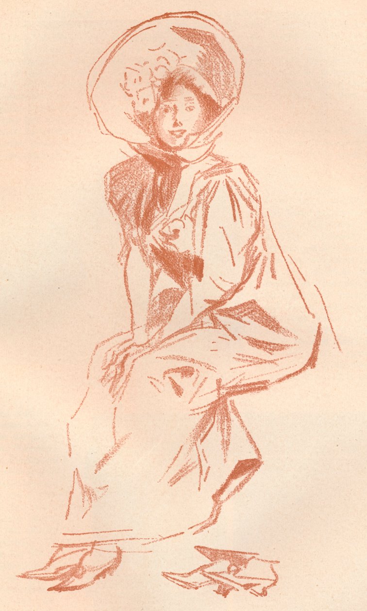 Piirustus Sanguine, c1900 1903-1904 tekijältä Jules Cheret