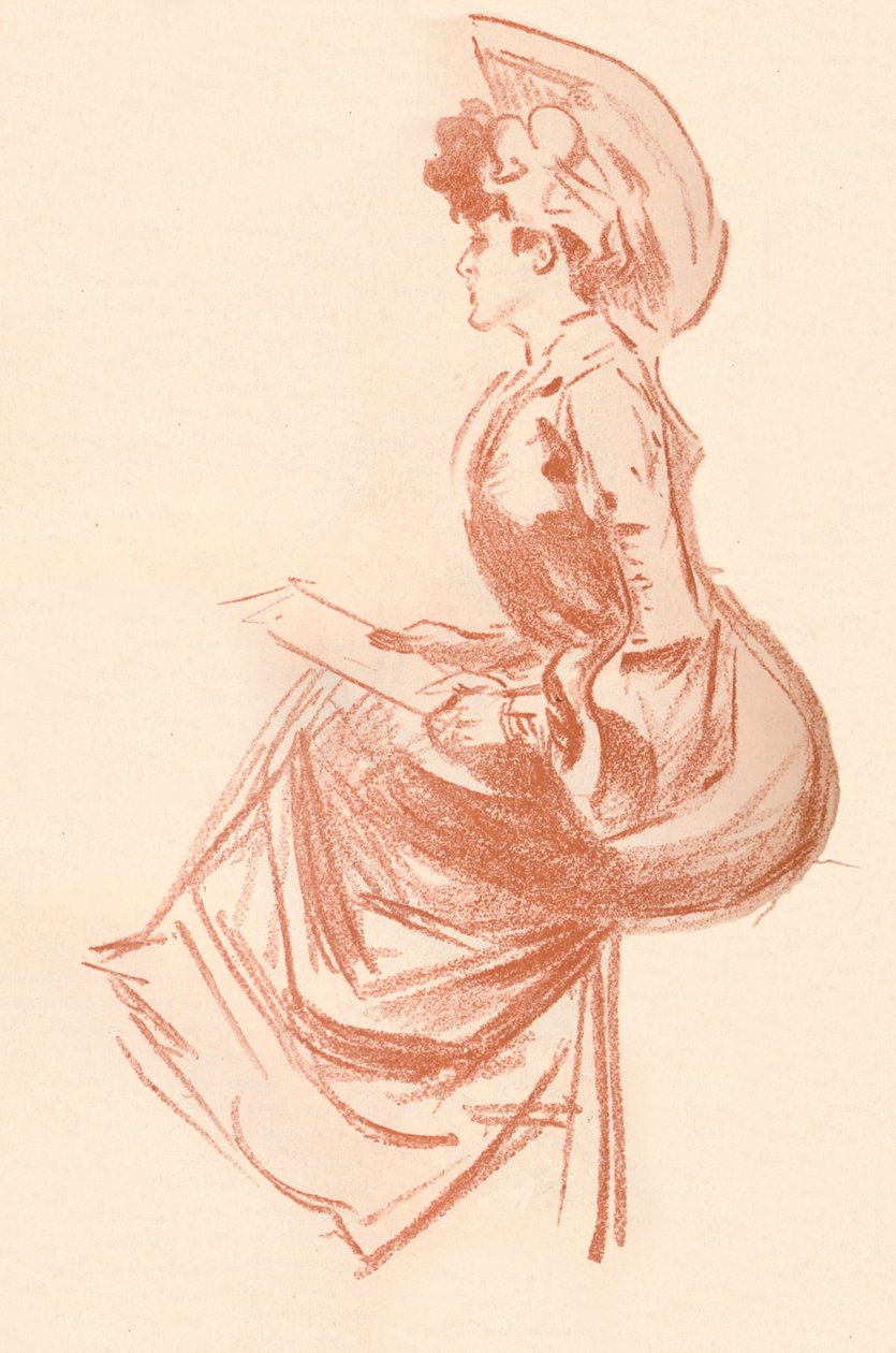 Piirustus Sanguine, c1900 1903-1904 tekijältä Jules Cheret