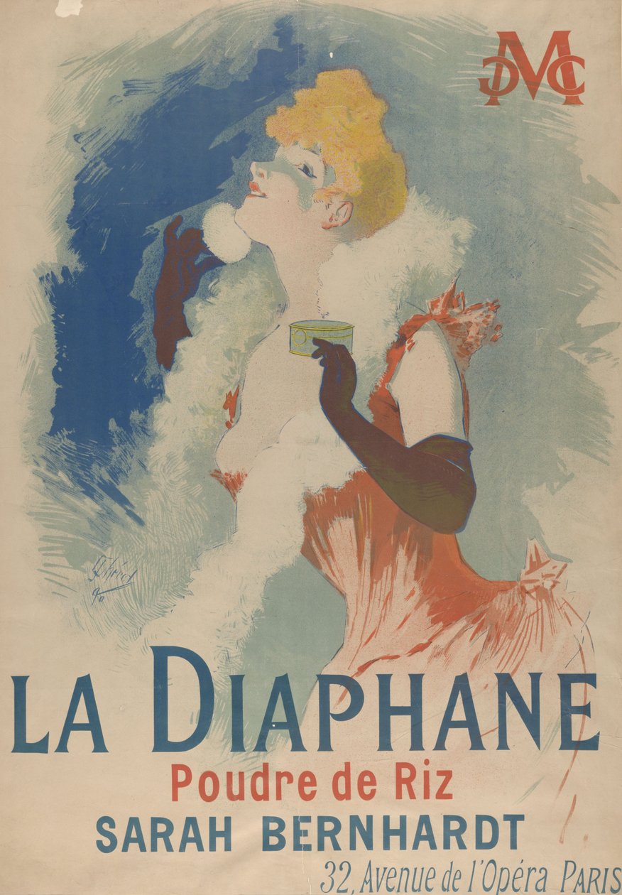 Diaphane. Riisijauhe, 1890 tekijältä Jules Cheret