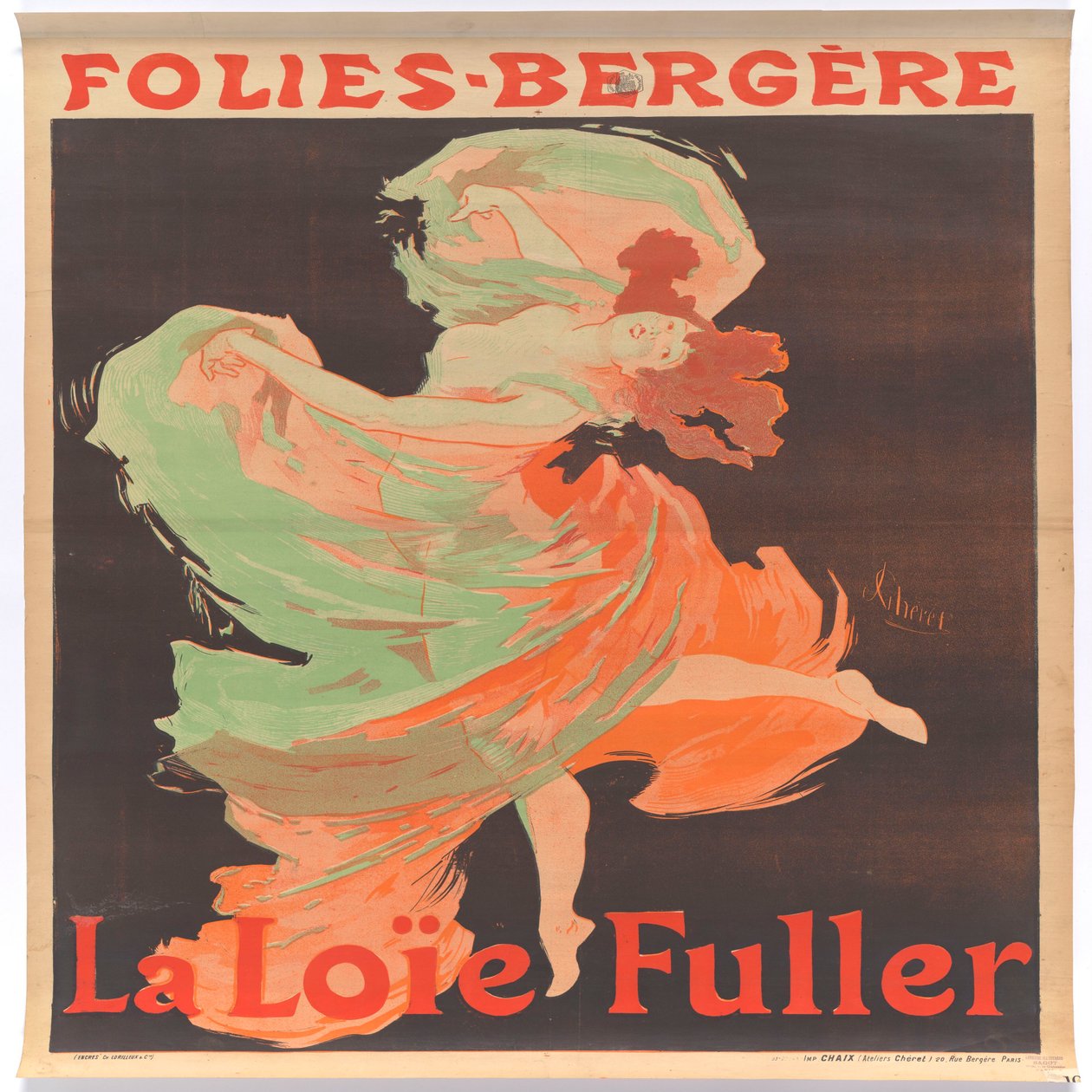 Loïe Fuller Folies-Bergèressä tekijältä Jules Cheret