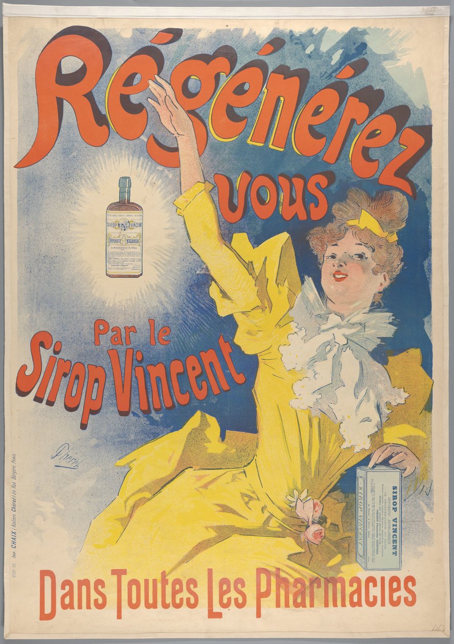 Sirop Vincent, 1893 tekijältä Jules Cheret