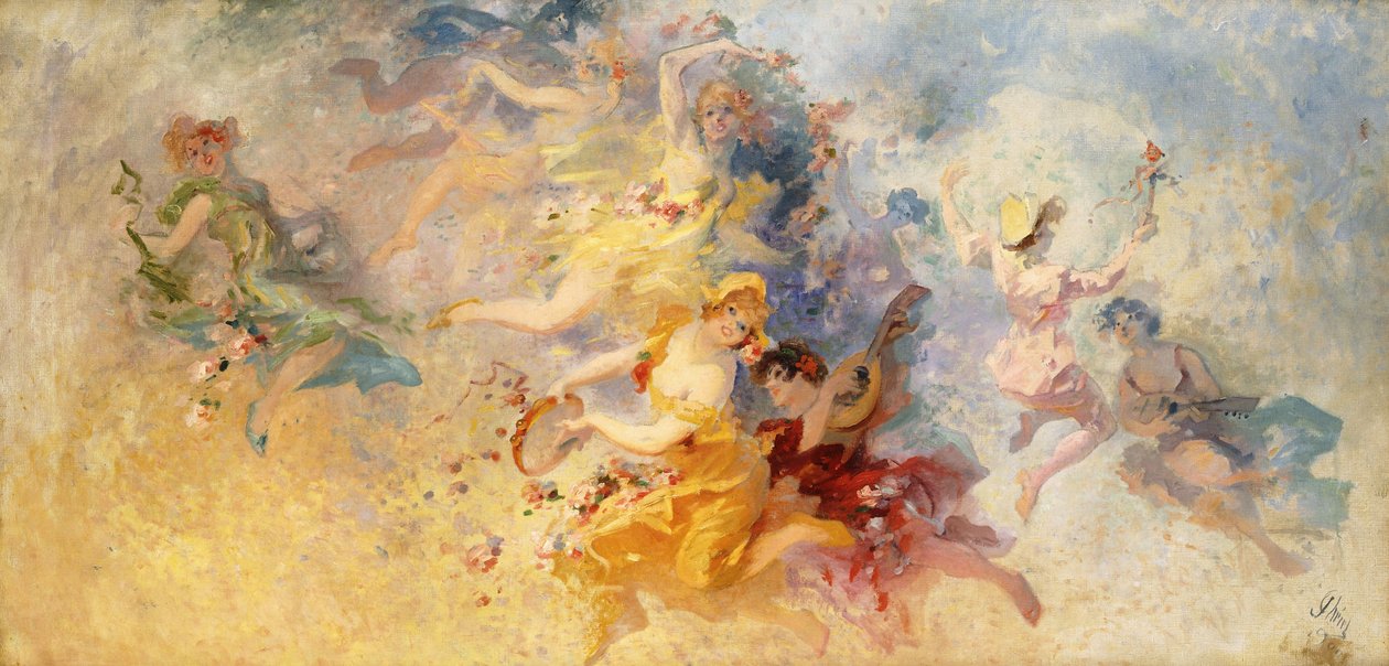 Kevät, 1900 tekijältä Jules Cheret
