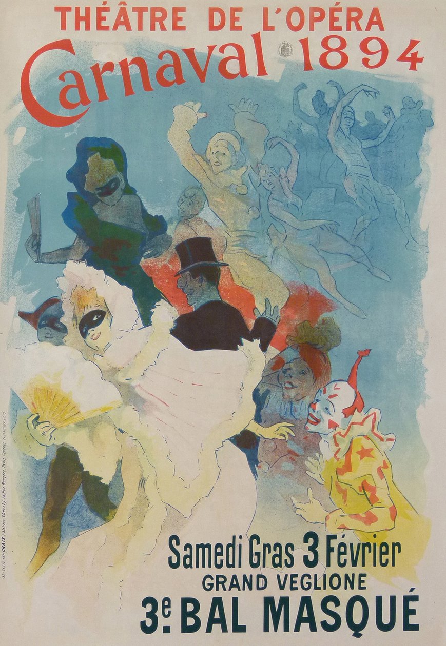 Oopperateatteri, karnevaali 1894, 1894 tekijältä Jules Cheret