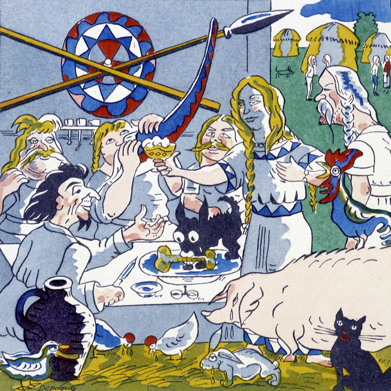 Festin (Gallialainen juhla), La Gaule et les Gaulsissa, Ranskan historia Jules depaquit tekijältä Jules Depaquit