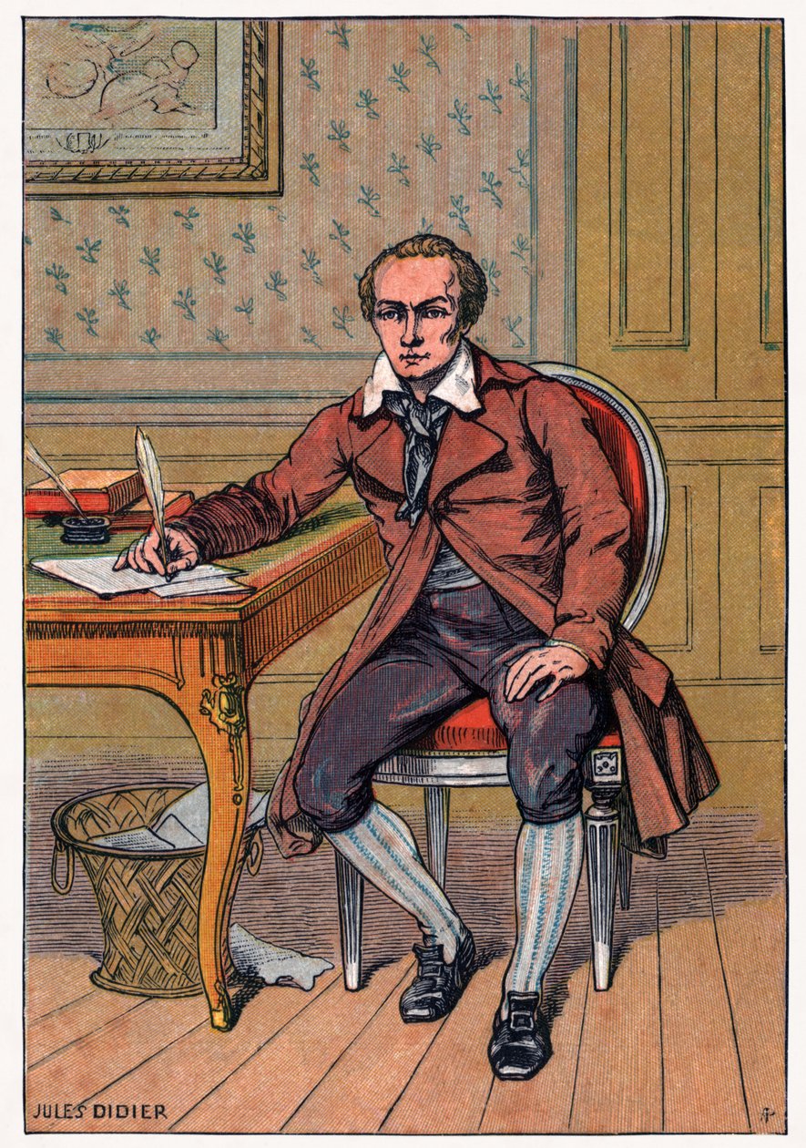 Andre Chenier, n. 1900 (kaiverrus) tekijältä Jules Didier