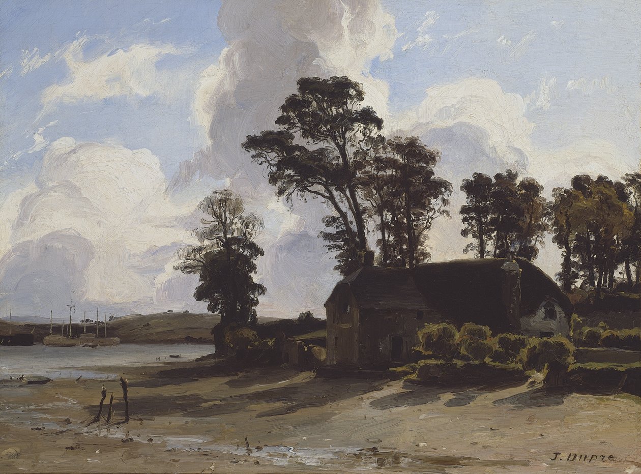 Estuary Farm, 1830-35 tekijältä Jules Dupré