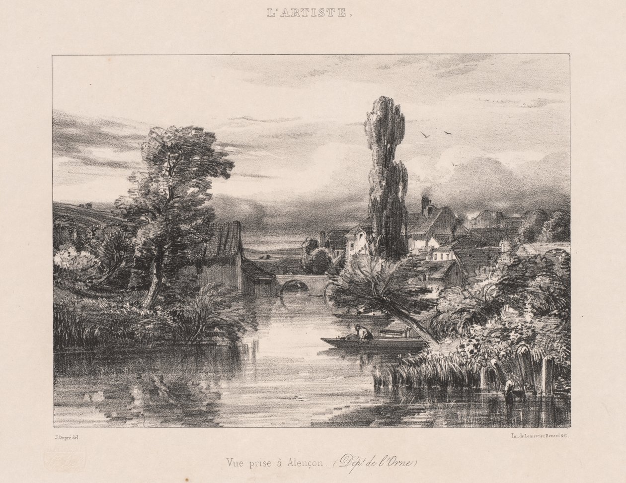 Näkymä otettu Alençonissa Näkymä otettu Alençonissa, 1839. tekijältä Jules Dupré