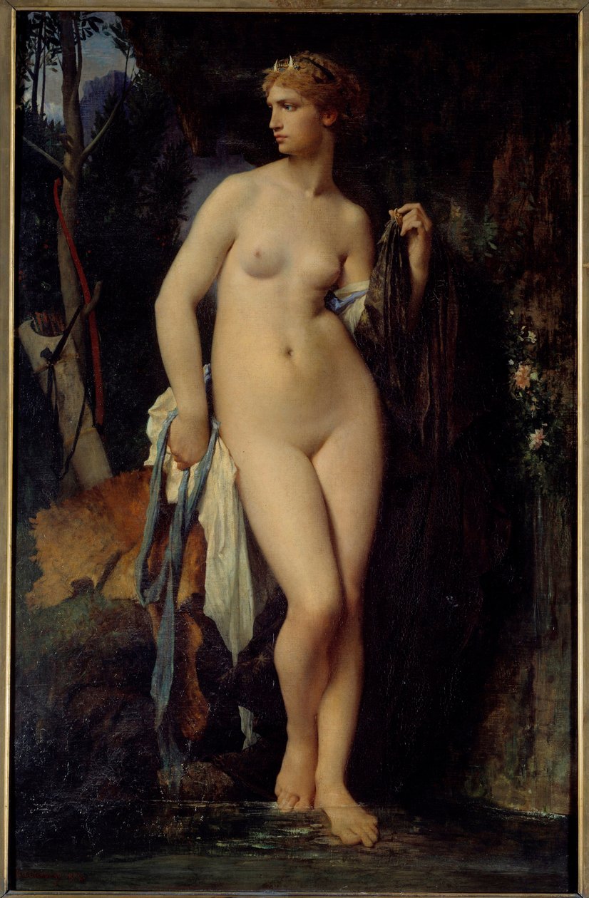 Jules Elie Delaunayn (1828-1891) Diane-maalaus 1872 su. 1,47x0,94 m Pariisi, museo d