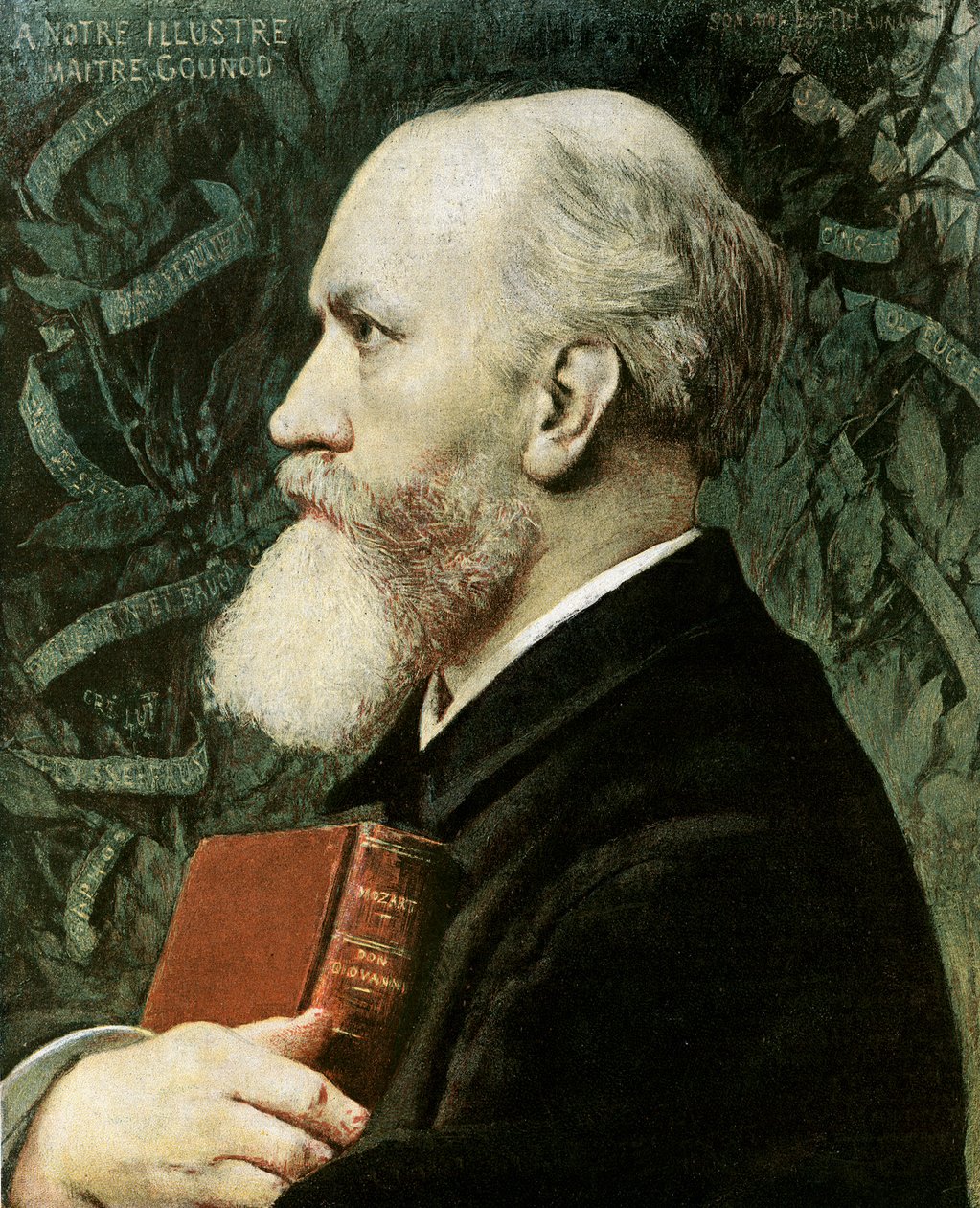 Charles Gounodin muotokuva (värilitra) tekijältä Jules Elie Delaunay
