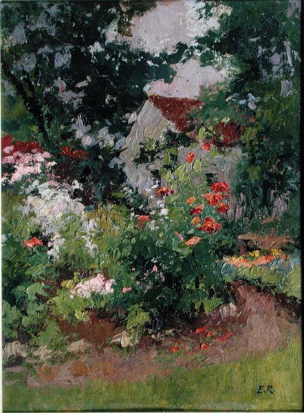 Studio at Romeny, talo ja puutarha (ruokasali) tekijältä Jules Ernest Renoux
