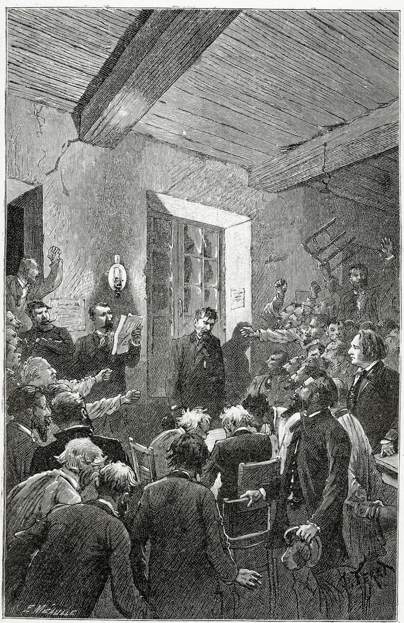 Vakooja Hubert - kuvitus teoksesta Things seen, 19th Century (bw-kaiverrus) tekijältä Jules Ferat