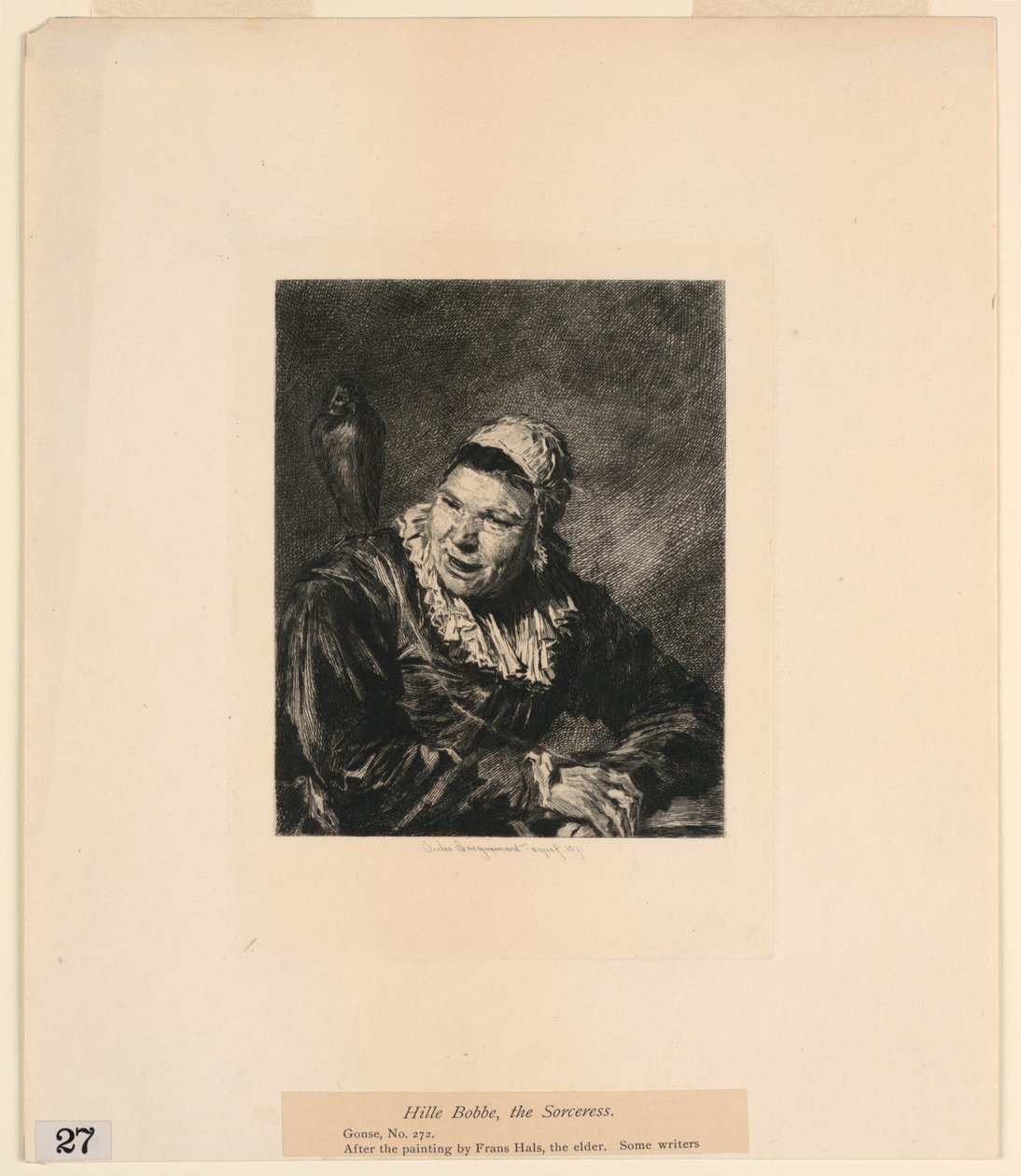 Hille Bobbe, noita, "Etchings of Pictures in the Metropolitan Museum, New York" tekijältä Jules Ferdinand Jacquemart