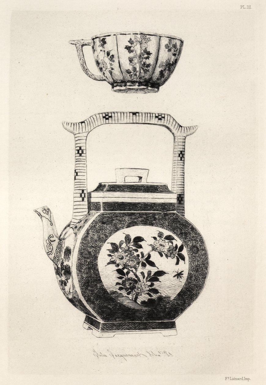 Keramiikkataiteen historia: kuvaileva ja filosofinen keramiikkatutkimus...levy IV, 1877. tekijältä Jules Ferdinand Jacquemart