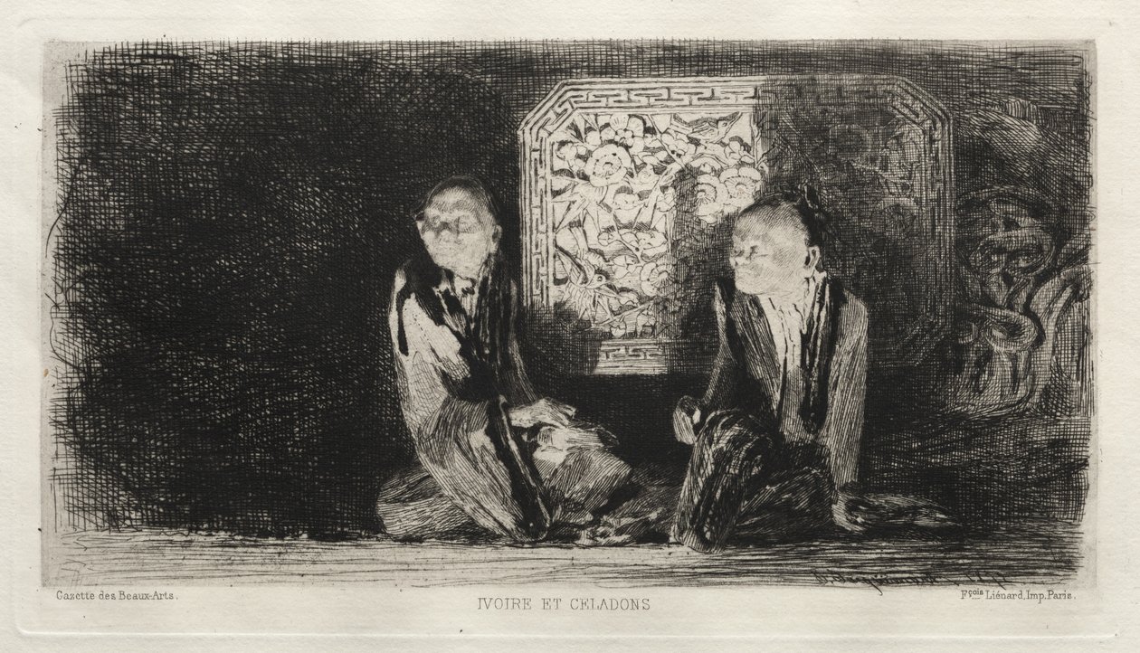 Norsunluu ja Seladon, 1872. tekijältä Jules Ferdinand Jacquemart