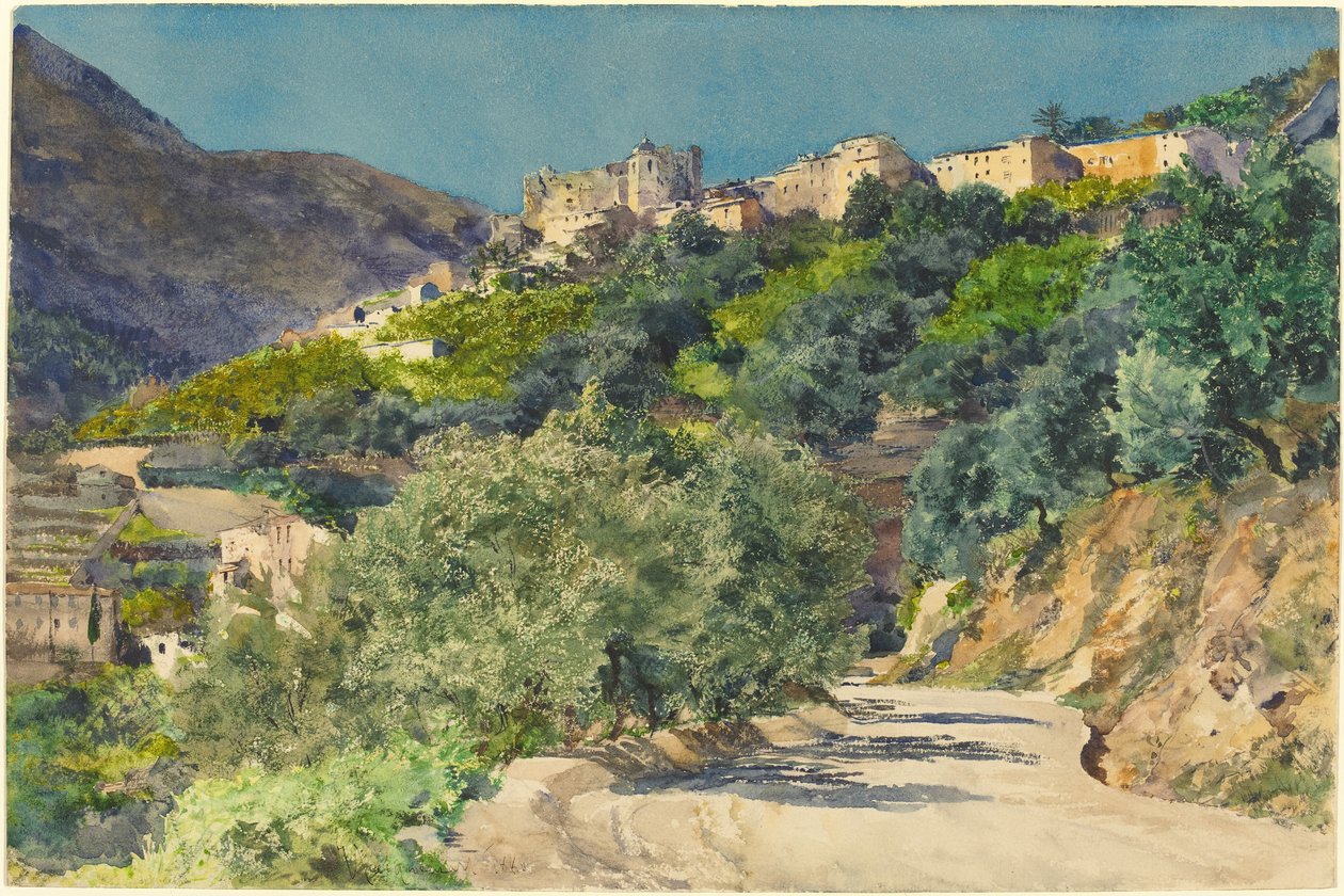 Sun-Drenched Hills lähellä Mentonia tekijältä Jules Ferdinand Jacquemart