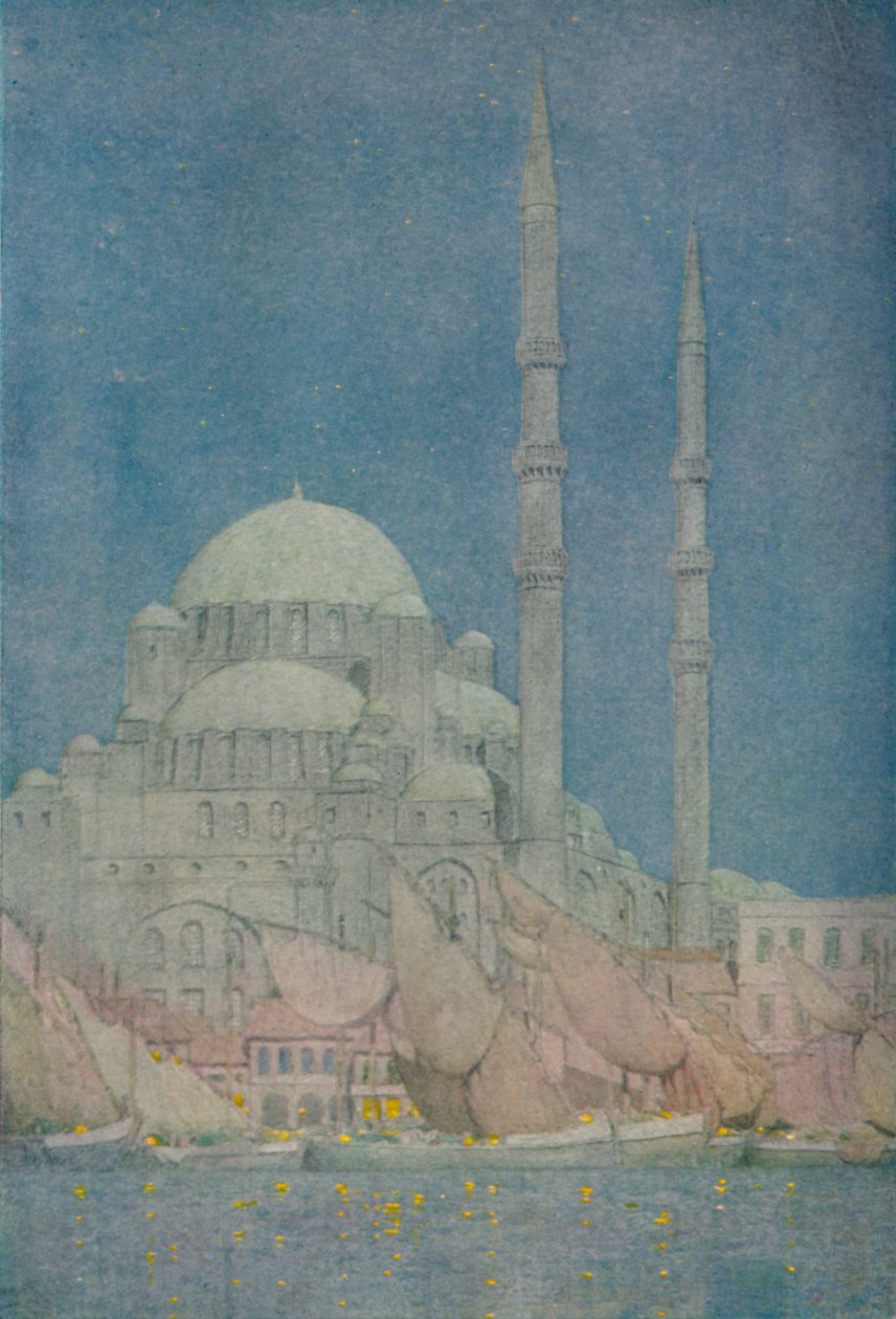 Yeni-Valide-Jamissin moskeija, Konstantinopoli, 1913 tekijältä Jules Guerin