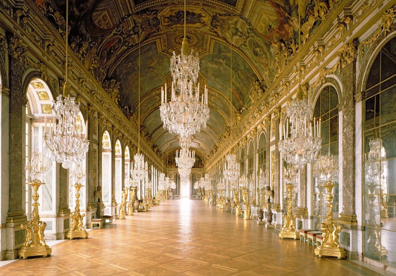 Galerie des Glaces (peilisali) 1678 tekijältä Jules Hardouin Mansart
