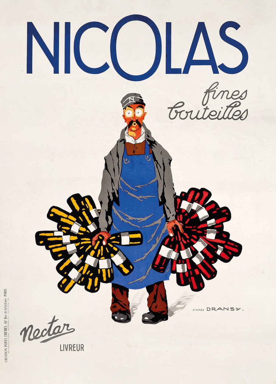 Nicolas, Nectar, n. 1930 (väri litho) tekijältä Jules Isnard Dransy