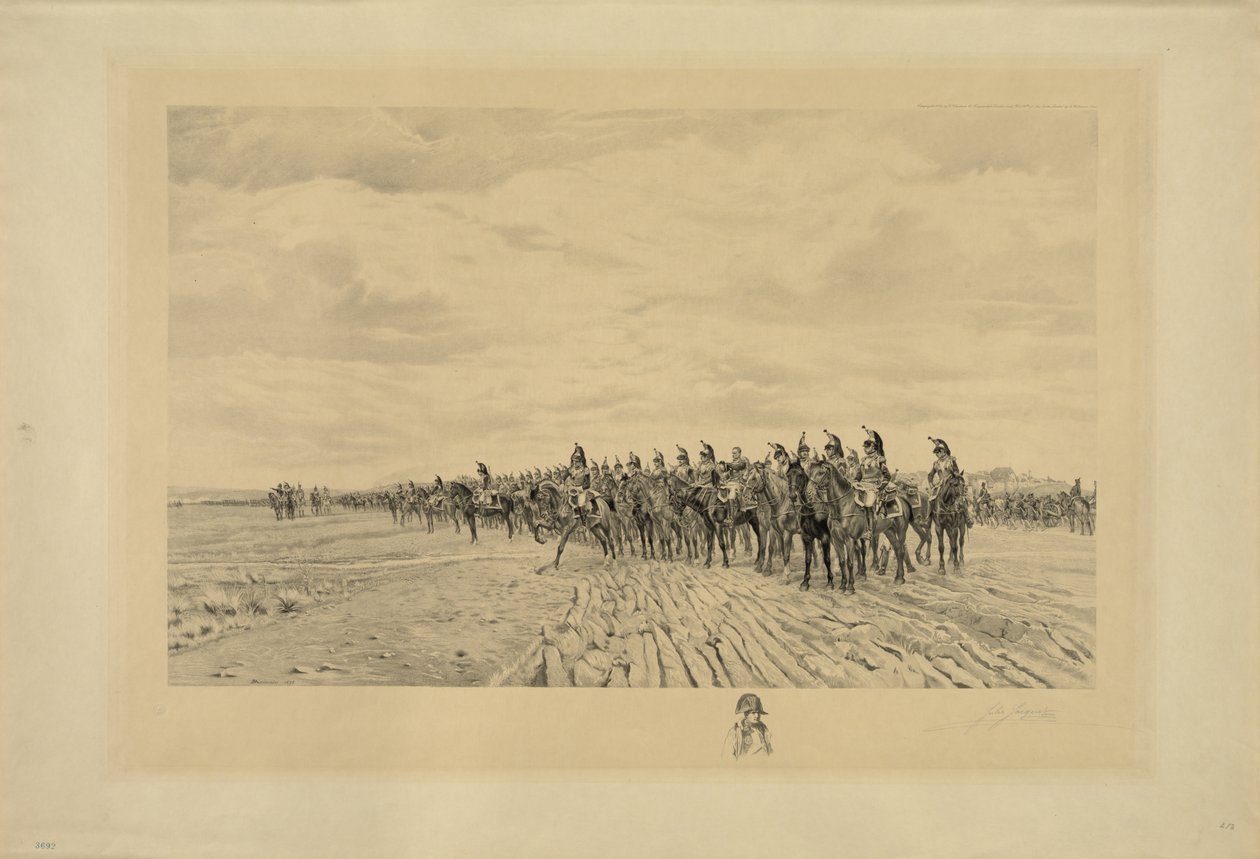 Napoleon Bonaparte Austerlitzissä, 1894 tekijältä Jules Jacquet