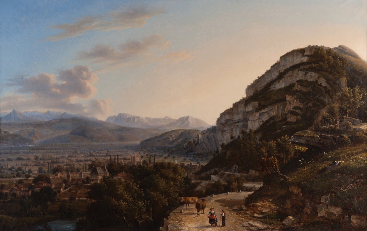 Näkymä Sassenagesta 1857 (Öljy kankaalle) tekijältä Jules Jean Baptiste Guedy