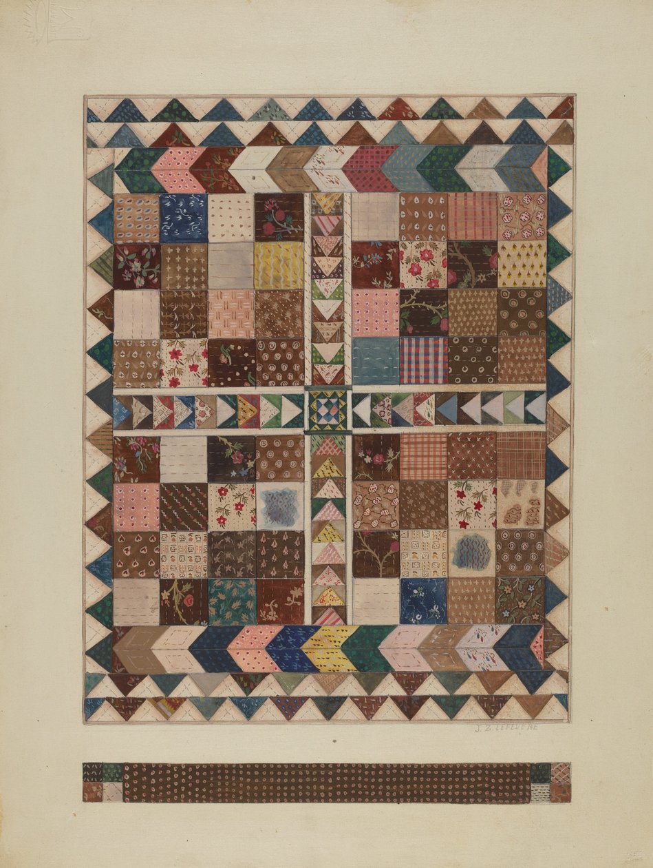 Patchwork pinnasänky peitto tekijältä Jules Lefevere