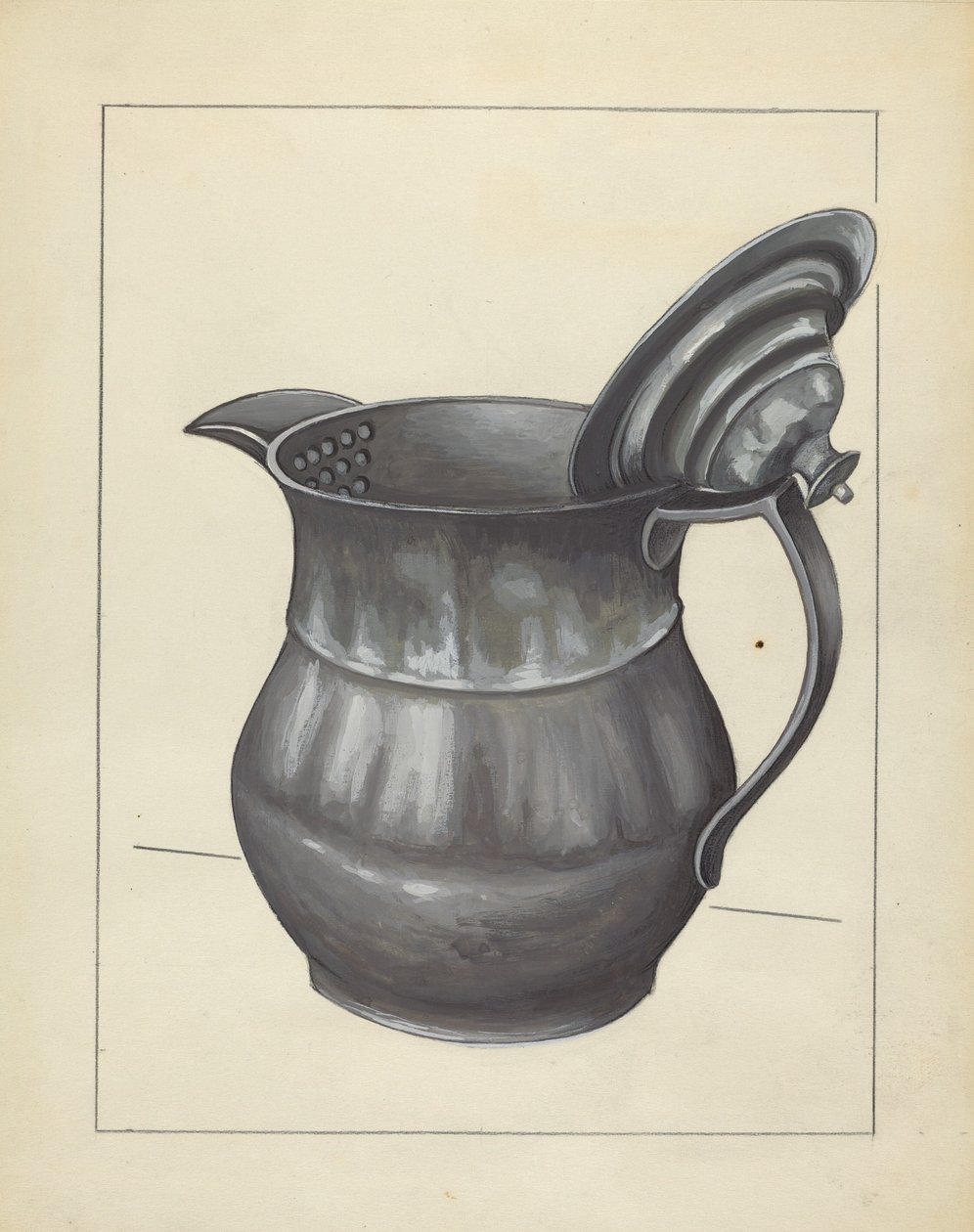 Hopeinen teekannu, n. 1936. tekijältä Jules Lefevere