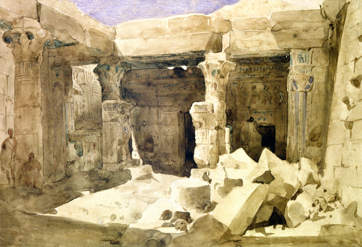 Pyramidit ja sfinksi, Giza, Egypti, 1800-luku tekijältä Jules Lemaitre