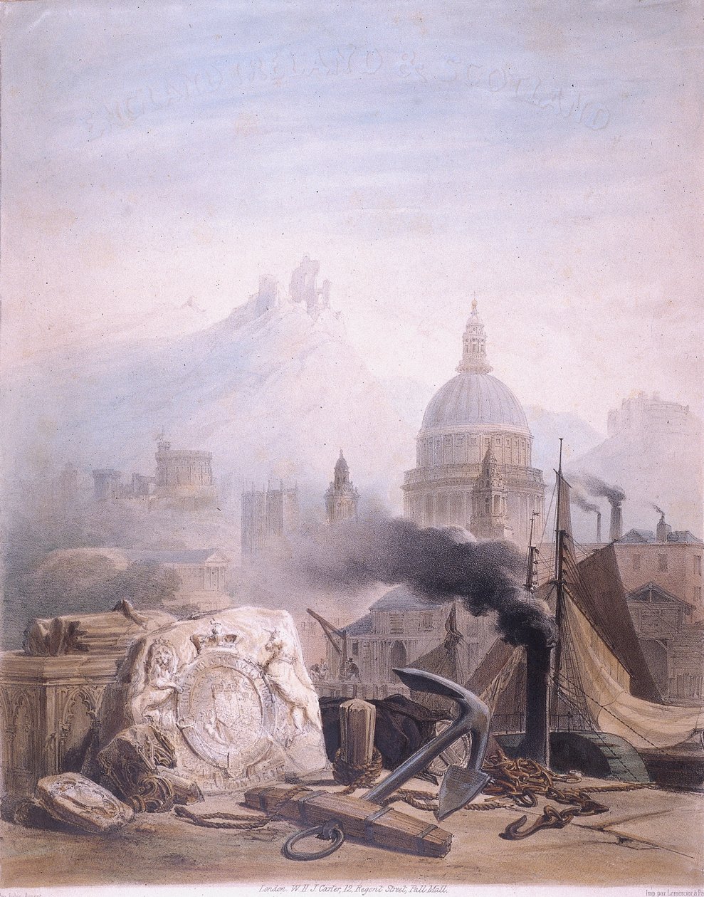 Montaasi kuvia St Paulsin kanssa, c1855 tekijältä Jules Louis Arnout