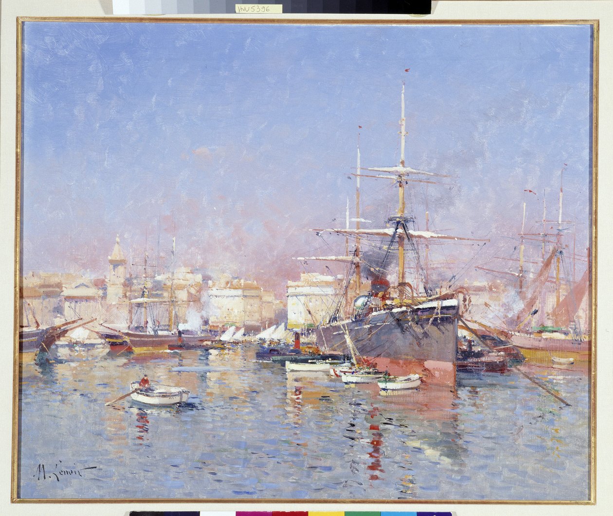 Goelette perustettiin Marseillen vanhassa satamassa Jules Marcel Lenoirin maalaus (1872-1931) 1900-luku Pakollinen maininta: Kokoelman perustan terveisiä Provencesta, Marseillesta tekijältä Jules Marcel Lenoir