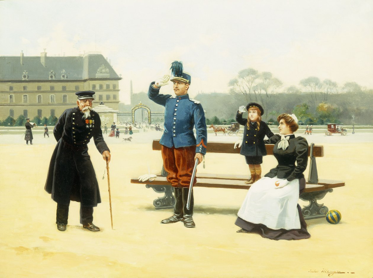 The Salute (öljy kankaalle) tekijältä Jules Monge