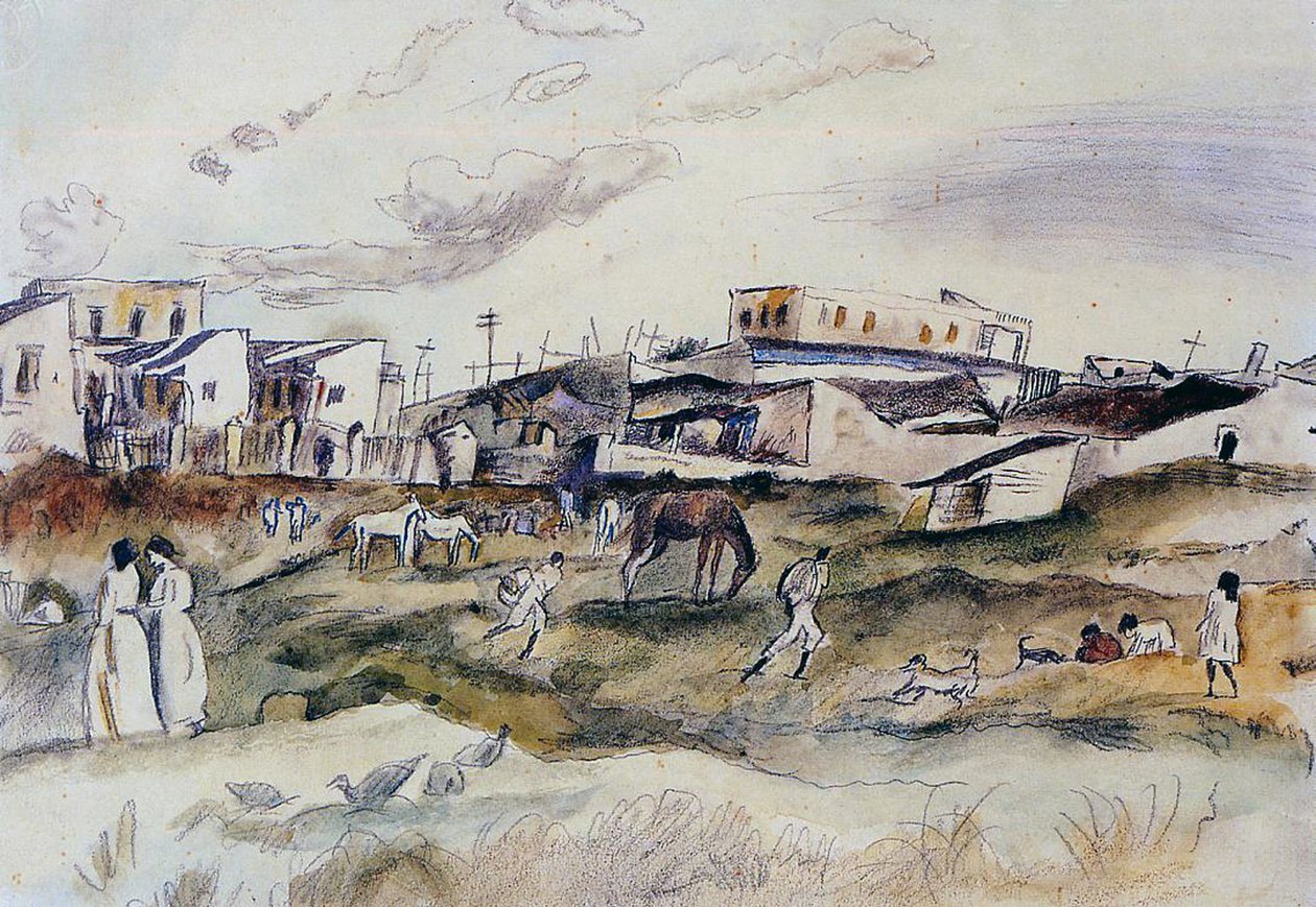 Katu Havannassa, Kuubassa, 1917 tekijältä Jules Pascin