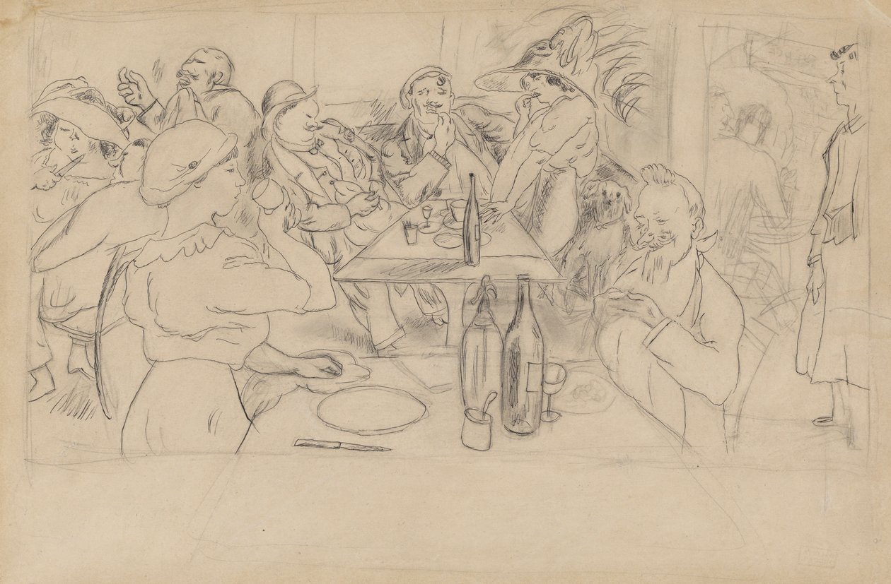 Caf? Näkymä tekijältä Jules Pascin