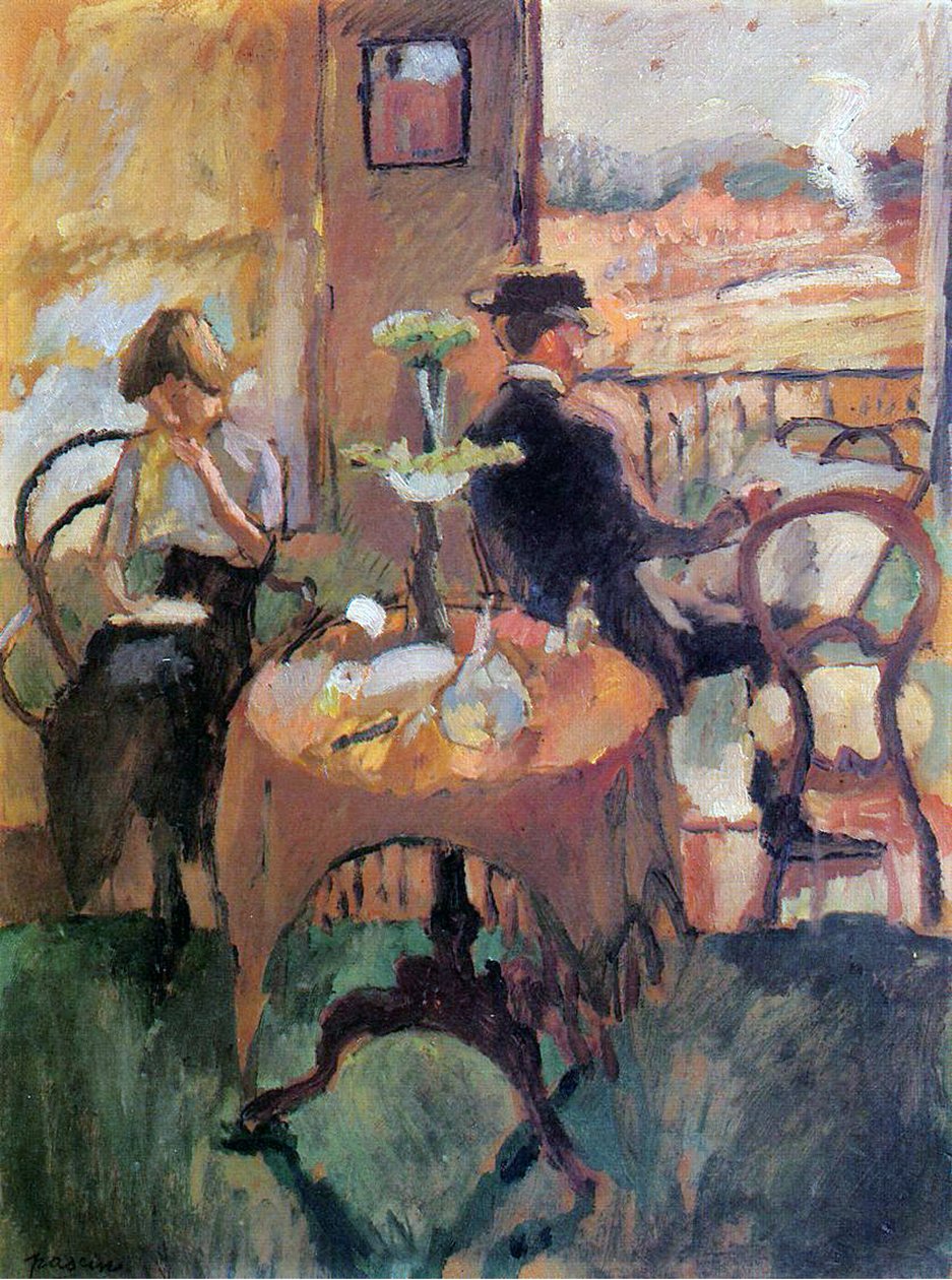 Sisustus, n.1910 tekijältä Jules Pascin