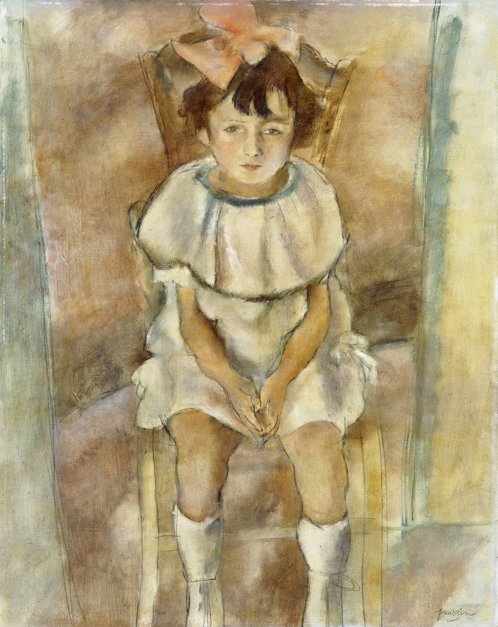 Pieni tyttö vaaleanpunaisessa, 1926 tekijältä Jules Pascin