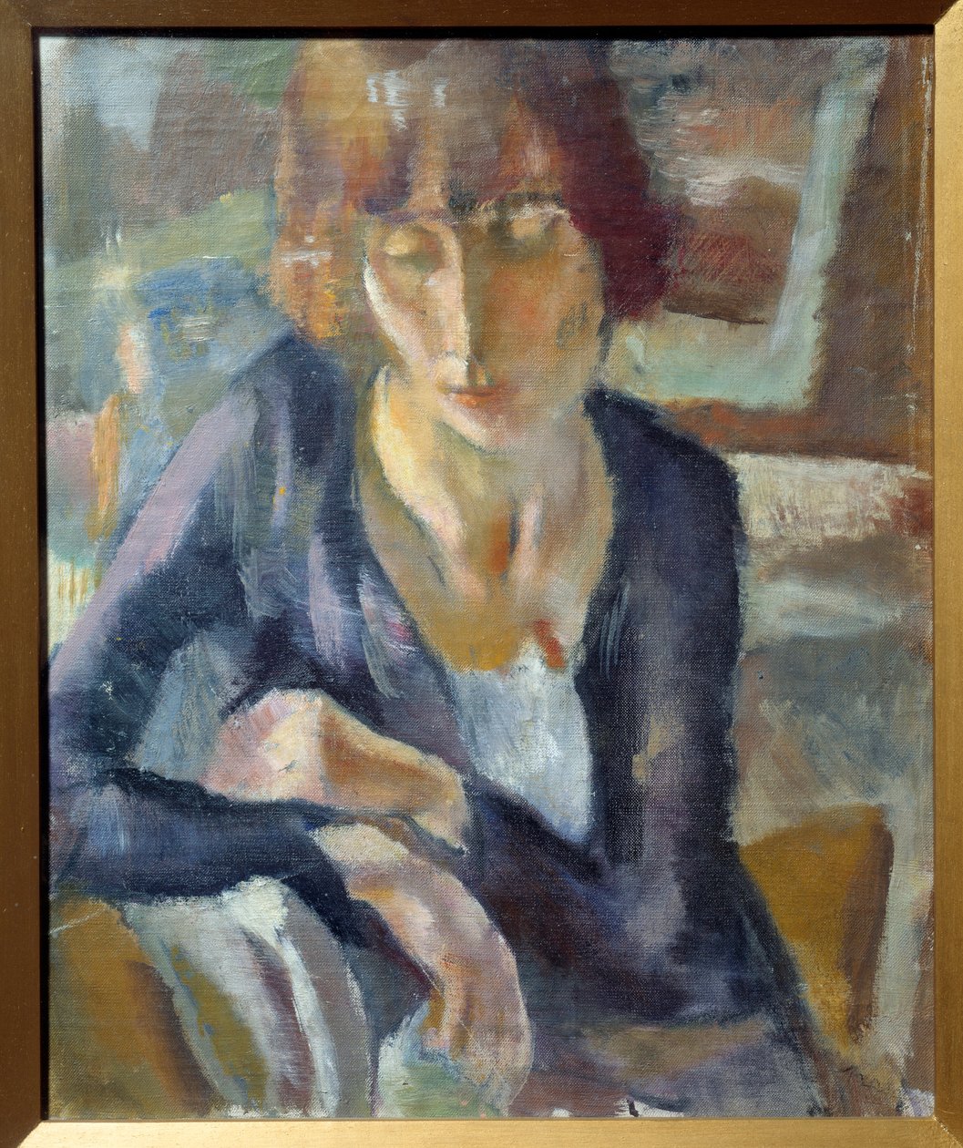 Hermine Davidin muotokuva Jules Pascinin (1885-1930) maalaus, 1900-luvun aurinko. 0,52x0,43 m Lyon, Musee des Beaux Arts tekijältä Jules Pascin