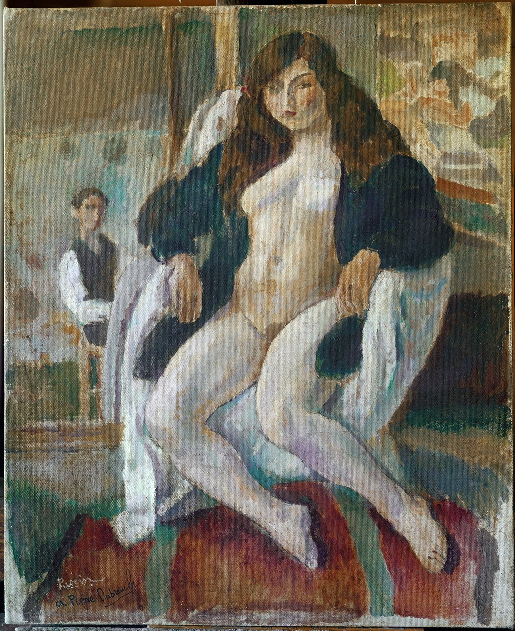 Muotokuva taiteilijasta ja hänen mallistaan (öljy kankaalle, 1900-luku) tekijältä Jules Pascin