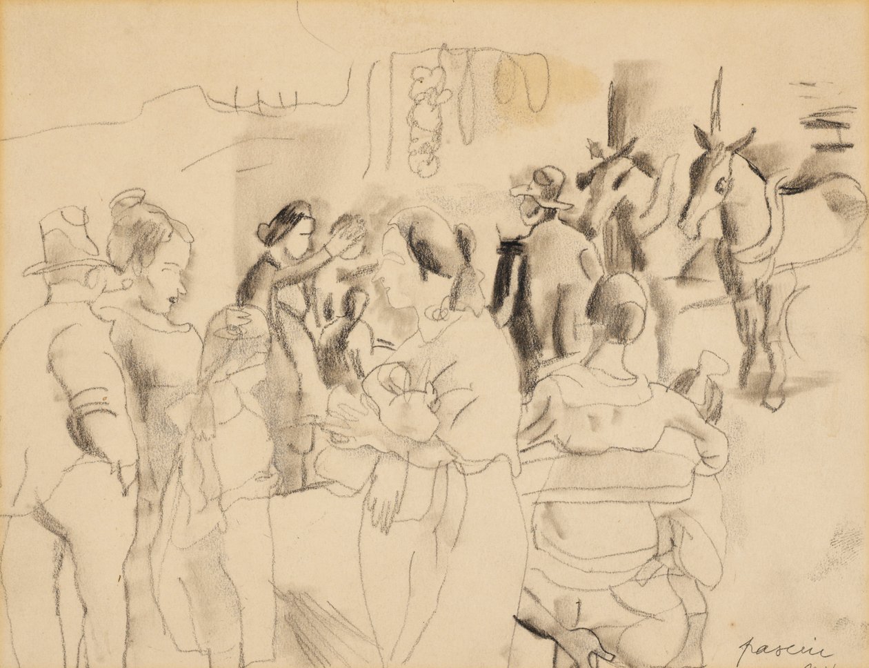 Street Scene, New York tekijältä Jules Pascin