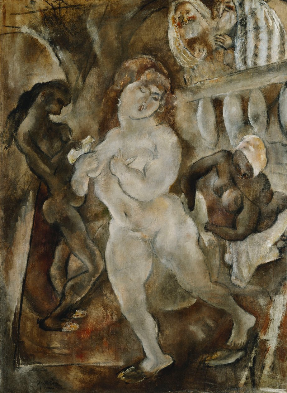 Susanna ja vanhimmat; Susanna ja vanhimmat, n. 1921 tekijältä Jules Pascin