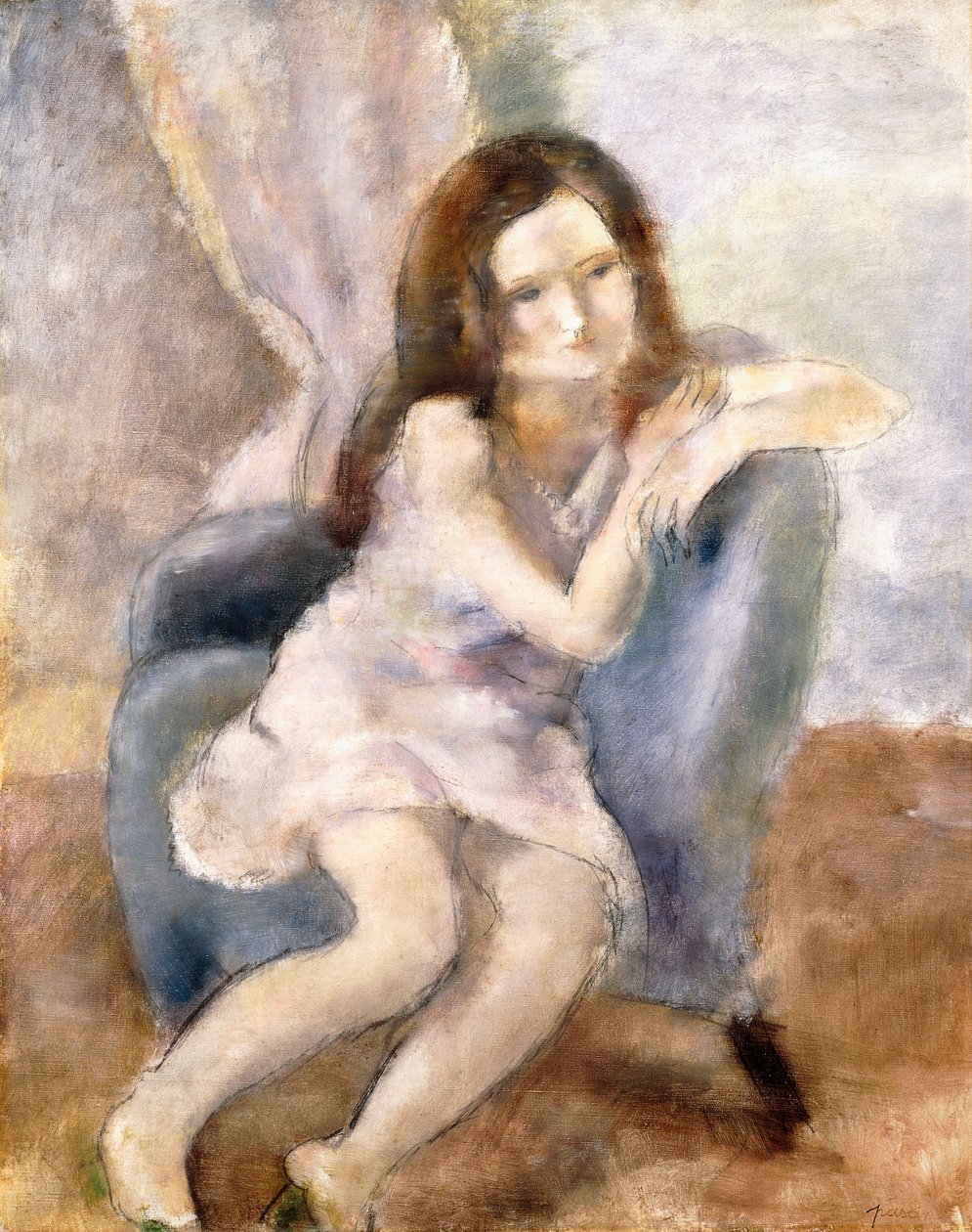 Nainen istuu, 1925-26 tekijältä Jules Pascin